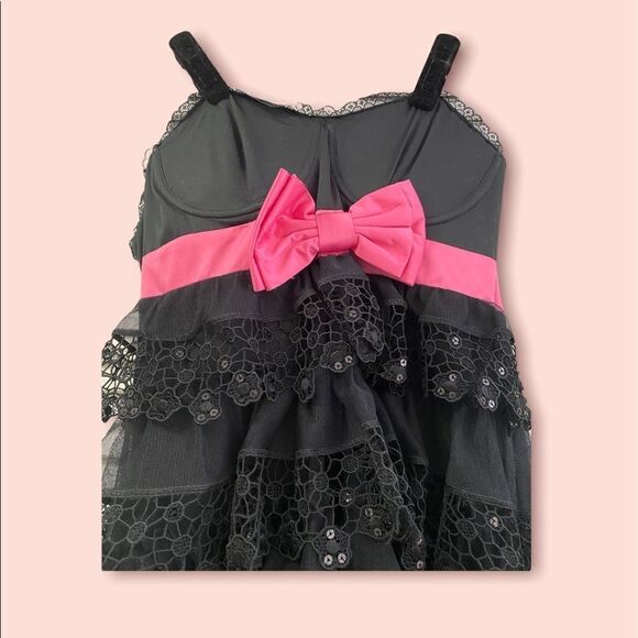 NWT BETSEY JOHNSON Evening Black Strapless Dress - Picture 3 of 6